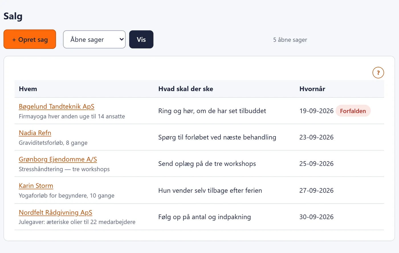 Skærmbillede fra BaseTools: Hvem, hvad og hvornår